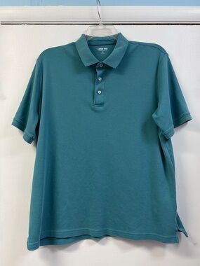 Lands' End Teal Green Short Sleeve Polo